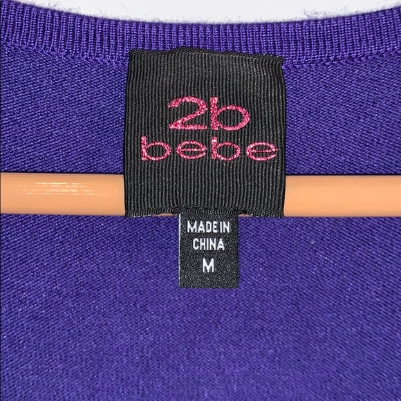 2B BEBE purple dress size M - Picture 3 of 6